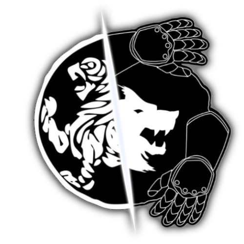 The Shotokan symbol crossed with the Lexington Lycans herald.